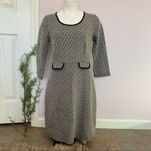 Louie Lucie grey tulip faux pocket knit dress